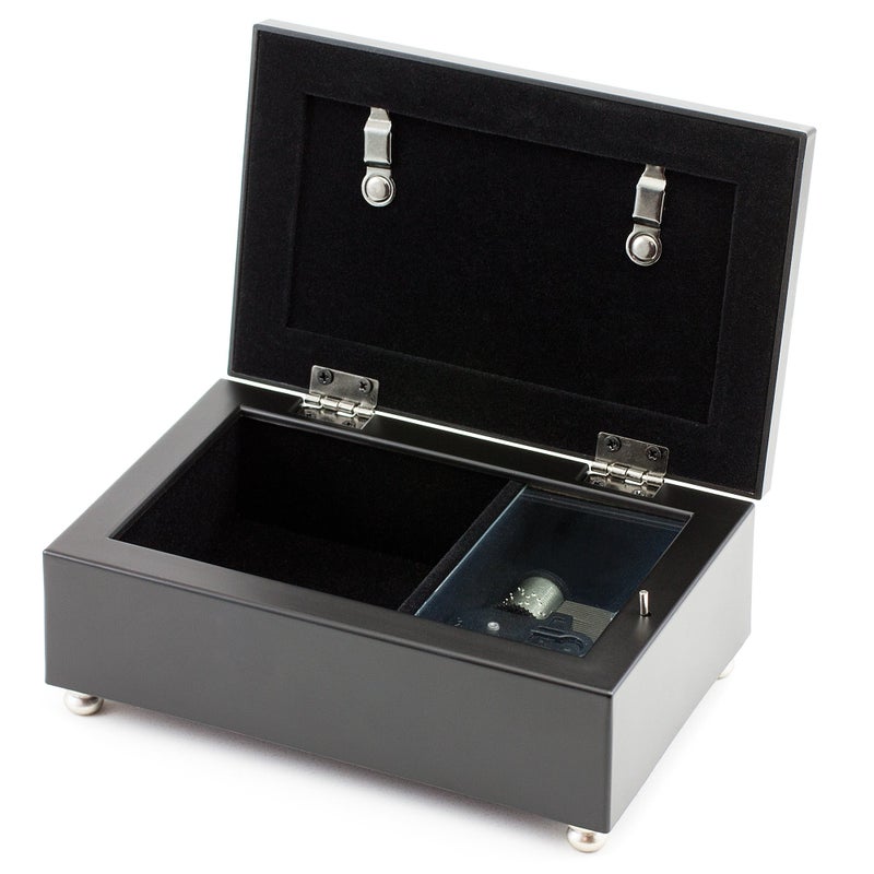 Cottage Garden First Communion God Beside You Matte Black Jewelry Music Box Plays Handel's Hallelujah - Image 4